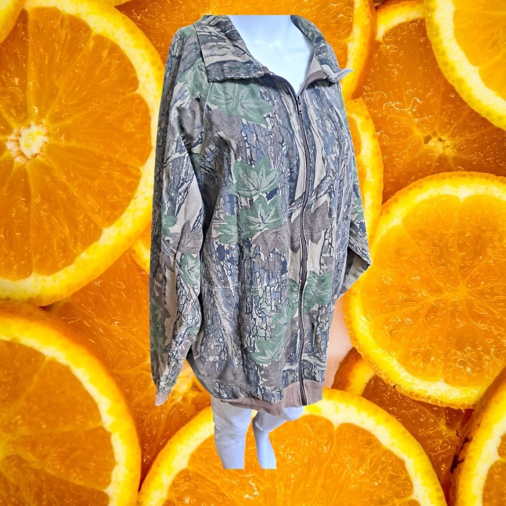 OCOEE Camouflage‎ Zip Up Jacket XXL Mens Camo Hunting Outdoors Full Zip